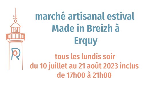 marché artisanal estival Made in Breizh à Erquy 2023