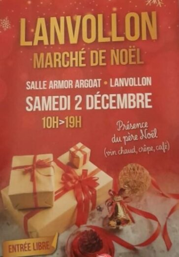 affiche marché de noël à Lanvollon 2 décembre 2023
